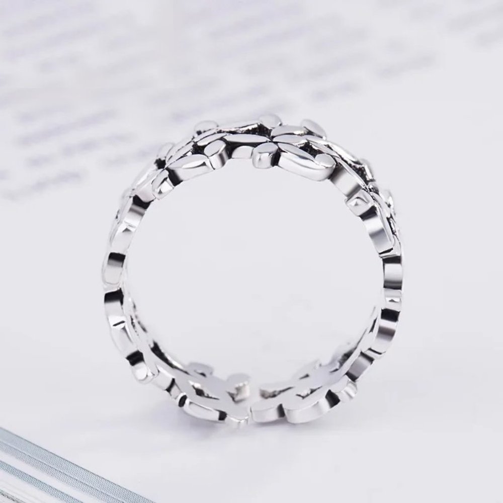 Ring Adjustable Minimalist 925 Sterling Silver - Picture 3 of 5